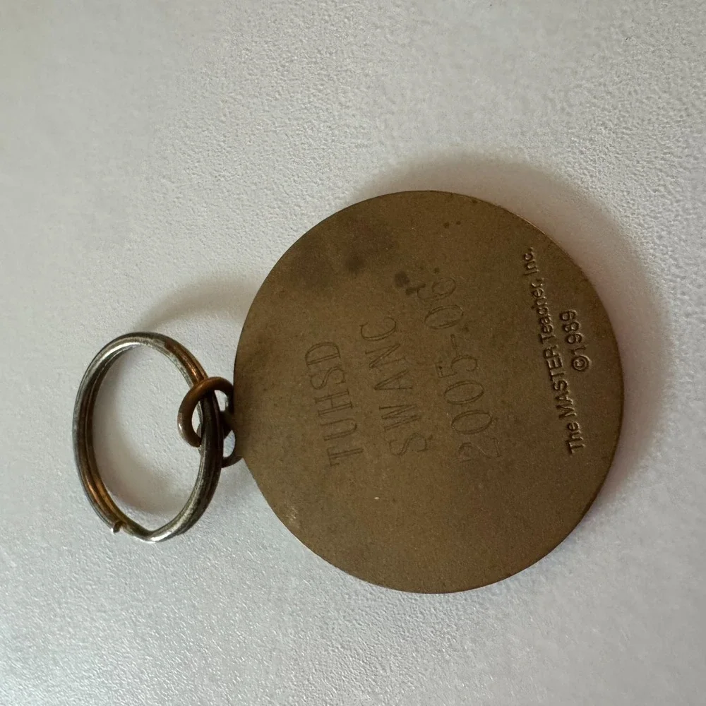 Compass Keychain Key Ring with Engraved Back from the MASTER Teacher 2005-06‎